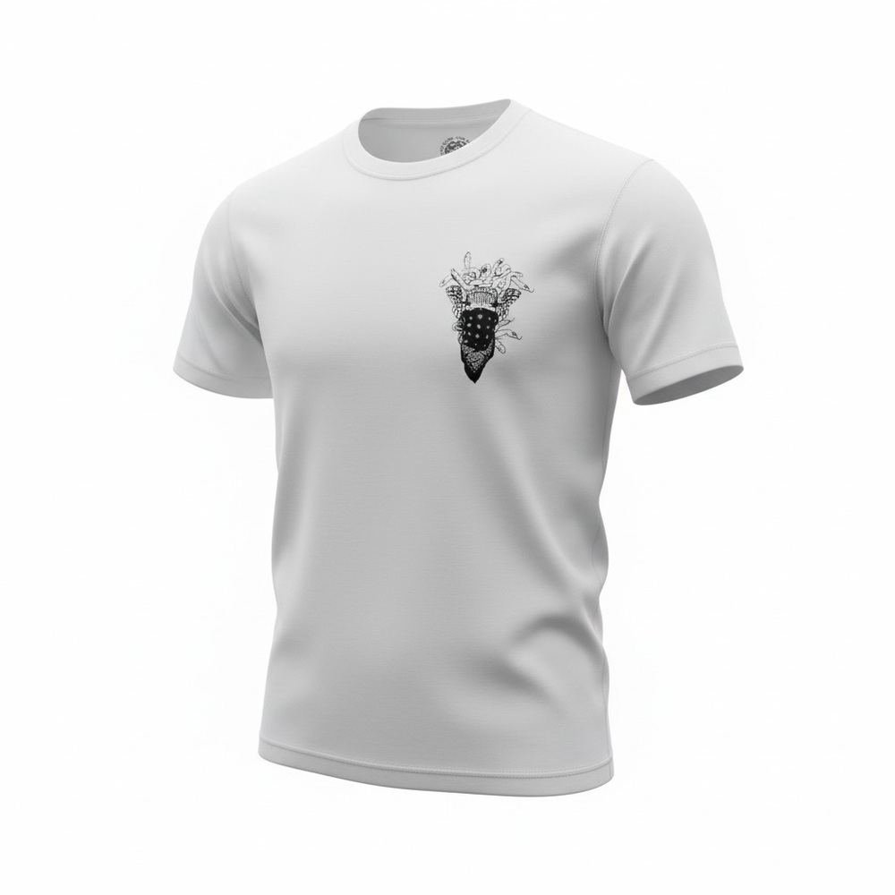 Crooks & Castles White Tee with Black Graphic